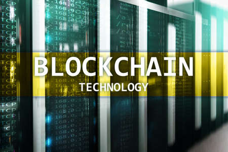 Blockchain technology, cryptocurrency mining.の写真素材