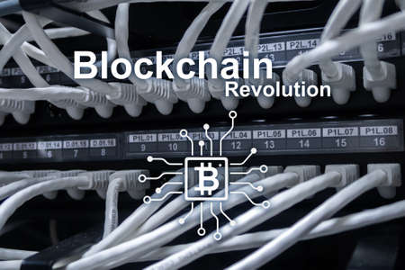 Blockchain revolution, innovation technology in modern business.の写真素材