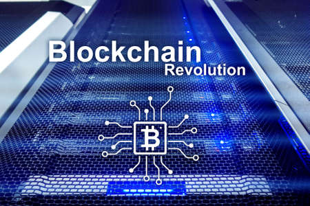 Blockchain revolution, innovation technology in modern business.の写真素材