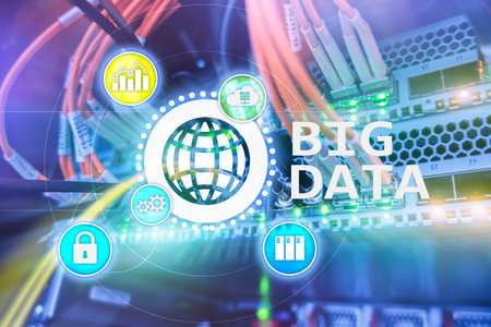 Big data analysing server. Internet and technology.の写真素材