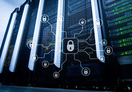Cyber security, data protection, information privacy. Internet and technology concept.の写真素材