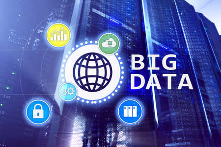 Big data analysing server. Internet and technology.の写真素材