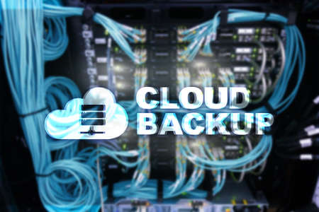 Cloud backup. Server data loss prevention. Cyber security.の写真素材