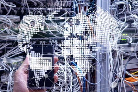 3D Earth as telecommunication and internet technology concept.の写真素材