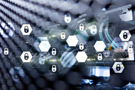 Cyber security, data protection, information privacy. Internet and technology concept.の写真素材