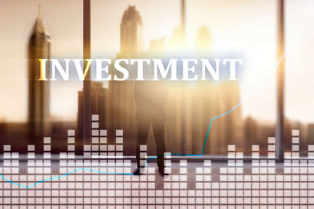 Investment, ROI, financial market concept.の写真素材