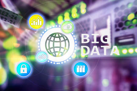 Big data analysing server. Internet and technology.の写真素材