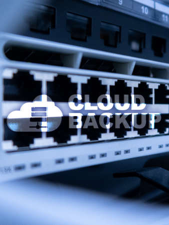 Cloud backup. Server data loss prevention. Cyber security.の写真素材