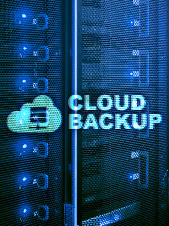 Cloud backup. Server data loss prevention. Cyber security.の写真素材