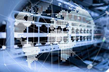 3D Earth as telecommunication and internet technology concept.の写真素材