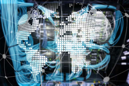 3D Earth as telecommunication and internet technology concept.の写真素材