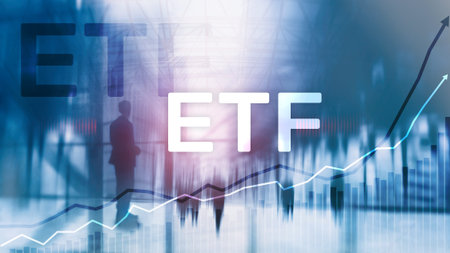 ETF - Exchange traded fund financial and trading tool. Business and investment concept.の写真素材