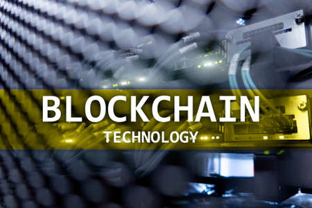 Blockchain technology, cryptocurrency mining.の写真素材