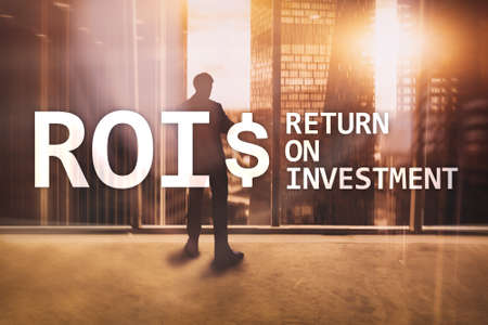 ROI - Return on investment, Financial market and stock trading concept.の写真素材