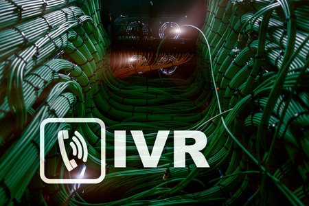 IVR Interactive voice response communication concept.