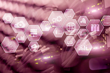 Technology infrastructure cloud technology and communication.
