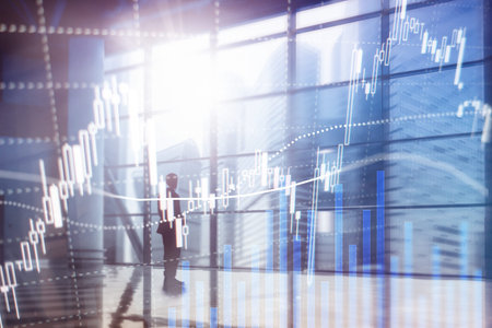 Forex trading, Financial market, Investment concept on business center background.