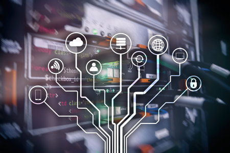 IOT, Internet of things, telecommunication concept.