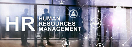 Human resource management, HR, Team Building and recruitment concept on blurred background.の写真素材