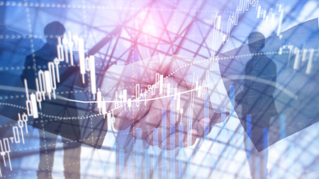 Forex trading, Financial market, Investment concept on business center background.