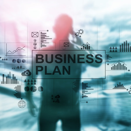 Double exposure Business plan and strategy concept.