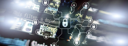 Cyber security, data protection, information privacy. Internet and technology concept.