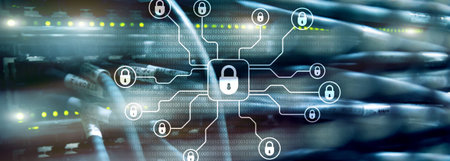 Cyber security, data protection, information privacy. Internet and technology concept.