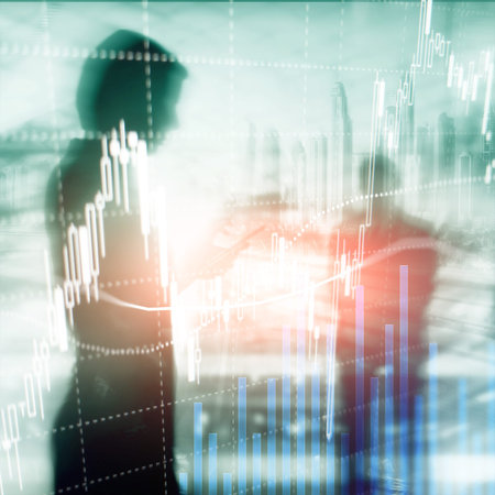 Forex trading, Financial market, Investment concept on business center background.
