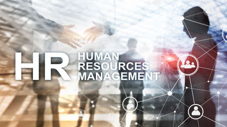 Human resource management, HR, Team Building and recruitment concept on blurred background.の写真素材