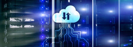 CLoud server and computing, data storage and processing. Internet and technology conceptの写真素材