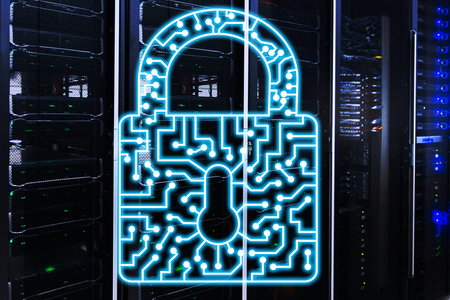 Cyber Security lock icon Information Privacy Data Protection internet and Technology concept