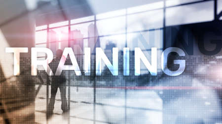 Business training concept. Training Webinar E-learning. Financial technology and communication concept.の写真素材