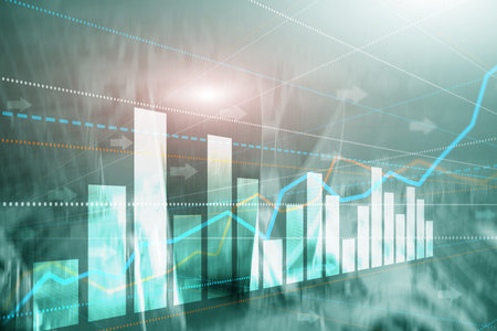 Abstract business modern city urban futuristic architecture background. Financial investment or...
