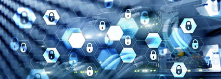 Cyber security, data protection, information privacy. Internet and technology concept.