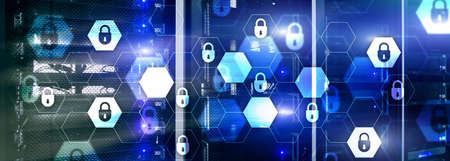 Cyber security, data protection, information privacy. Internet and technology concept