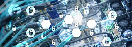 Cyber security, data protection, information privacy. Internet and technology concept.