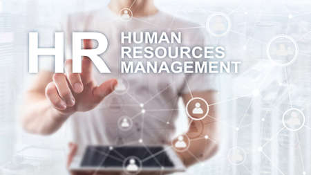 Human resource management, HR, Team Building and recruitment concept on blurred background.の写真素材