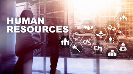 Human Resources HR management concept. Human resources pool, customer care and employees.の写真素材