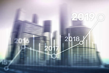2019 Plan for Financial growth. Business and investment concept.