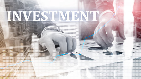 Investment, ROI, financial market concept