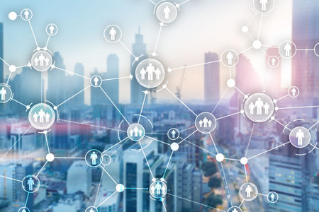 Network team group connected people. Corporate business wallpaper