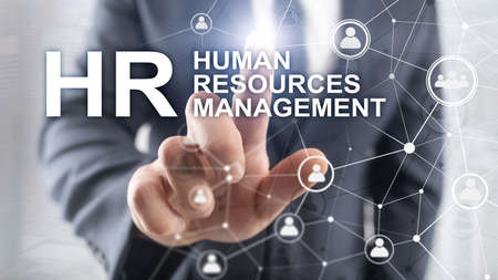 Human resource management, HR, Team Building and recruitment concept on blurred backgroundの写真素材