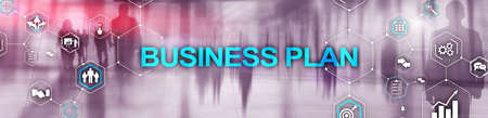 Horizontal Panoramic banner New Business Plan. Analysis and strategy concept