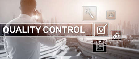 Quality control and assurance. Standardisation. Guarantee. Standards. Business and technology concept.の写真素材