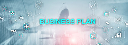 New Business Plan. Analysis and strategy concept. Horizontal Panoramic banner