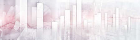Buy and sell finacial concept. Business Graph Stock Market chart. Digital charts and screen...