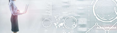 Website banner, Investment dashboard. Diagram Graph Stock Trading transparent business background.