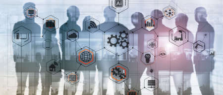 Business background skyline cityscape city abstract background investment trading concept.の写真素材