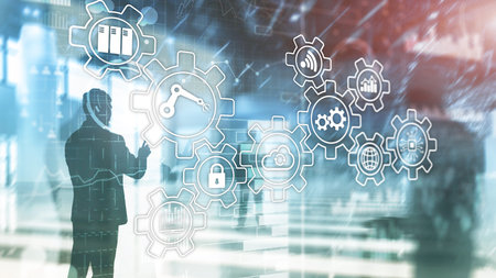 Technology innovation and process automation. Smart industr