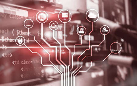 Server Room ICT information communication technology wireless internet connection big data...